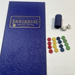 Vintage Parcheesi Backgammon Game of India Popular Edition