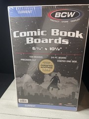 BCW – Current Size 6.75” X 10.5” White Comic Boards – 100 Boards – Unopened