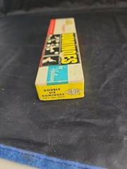 Vtg Dragon Double Six Dominoes Halsam set No 622 28 pieces Box Condition Good