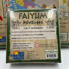 Rio Grande Games Faiyum Board Game & Privileges Expansion New Sealed Bundle