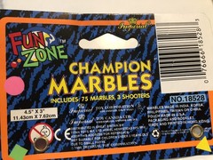 Champion Marbles 75 Marbles 3 Shooters Game (C 1996) Various Colors V4D23