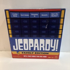 Jeopardy: Family Edition | Trivia Game Adults & Kids | Unopened, Damaged Box