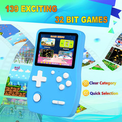 32-Bit Handheld Games Console with 139 Video Games, Portable Game Player with