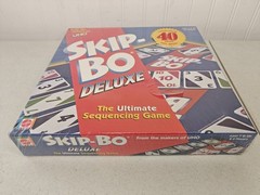 NEW SEALED Skip Bo Deluxe Sequencing Card Board Game Mattel 2001 Family Kids Uno