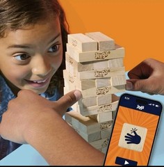 Official Hasbro Jenga Game Wood Block Stacking Tower with Digital Die Ages 6+