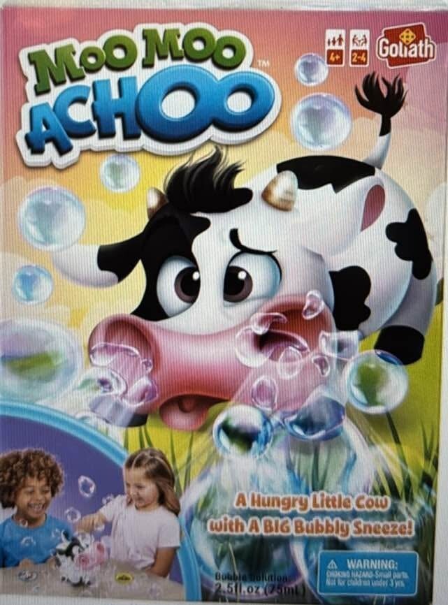 Goliath Moo Moo Achoo Game Funny Sneezing Cow Action Game for Kids Ages 4+
