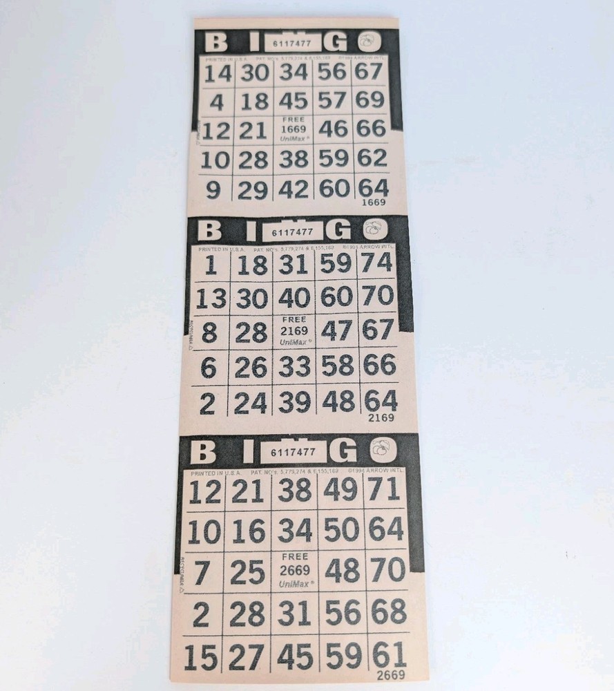 Vintage Lot Bingo Cards Arrow International 1994 90s Color 30 Paper Card Lot