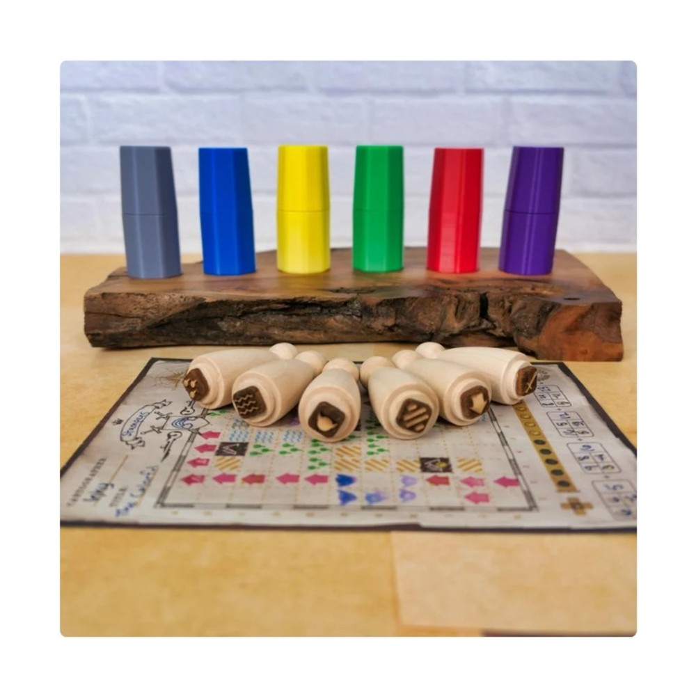 TidyGamer Board Game S Stamps Set for Cartographers Game w/3D-Printed Case EX