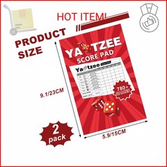 AZUREAL 6″ x 9″ Score Pad for Yahtzee, 130 Sheets Tear Off Score Pages, Large Pr