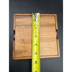 Handcrafted Wooden Tic Tac Toe Game Box 5.5in Travel Puzzle Board Game Case