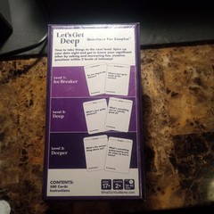 Lets Get Deep Questions for Couples Game Card Game New Sealed