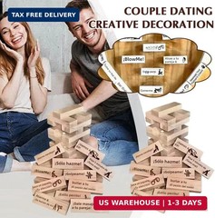Lust Tower Naughty Block Game for Adult Couple Fun Stacking Party Date Xmas Gift