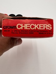 Vintage Whitman Brand Crown Checkers (1969) 24 Piece Plastic Red and Black, NEW