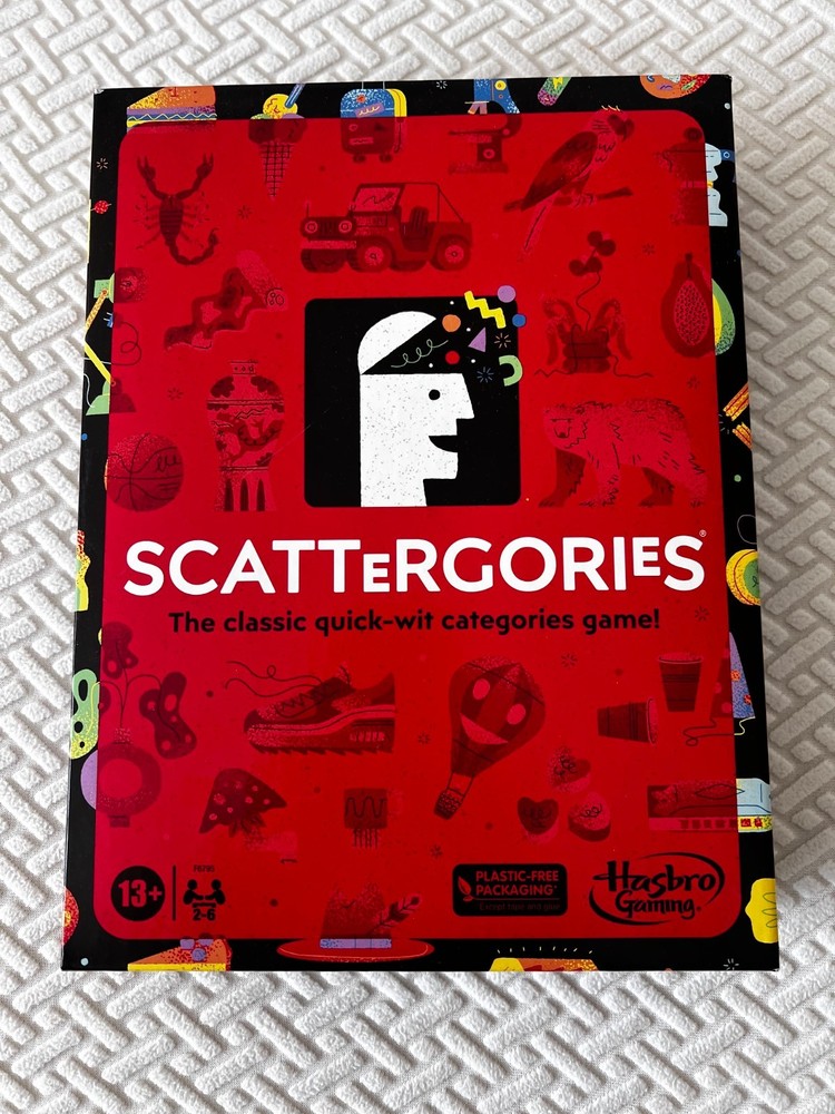 Hasbro Scattergories Quick-Wit Categories Game Plastic-Free Family Fun