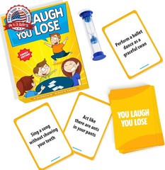 BRAVEBUG You Laugh You Lose Game – Funny Charades Kids Games – Board Games for K
