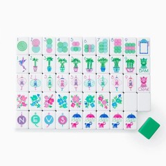 NEW! Vibrant Layered Mahjong Tiles – Full American Set 160Tiles – Green Monkey