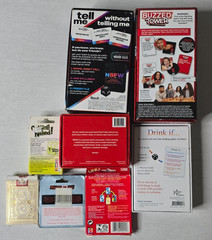 Lot of 8 Adult Party Games UNO Drink If Tell Me Without Telling Me Buzzed Tower
