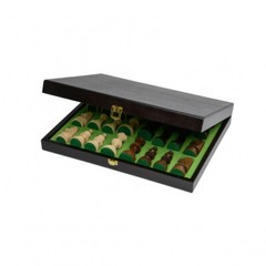 Chess Set Black – Tournament – Field 50mm – With Wooden Case For Chess Pieces