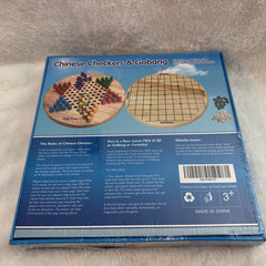 2 in 1 Chinese Checkers and Gobang (Five in a Row) Wooden Board Game NEW Sealed