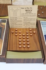 Vintage Hoyle Official Games Walnut Puzzle Set Complete 7 Games Stancraft 1964