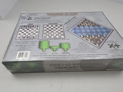 Commander-In-Chief Chess & Checkers Board Game Toy NEW Military