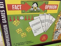 Fact Or Opinion Comprehension Board Game Kit Red Level Edition CGC Learning Well