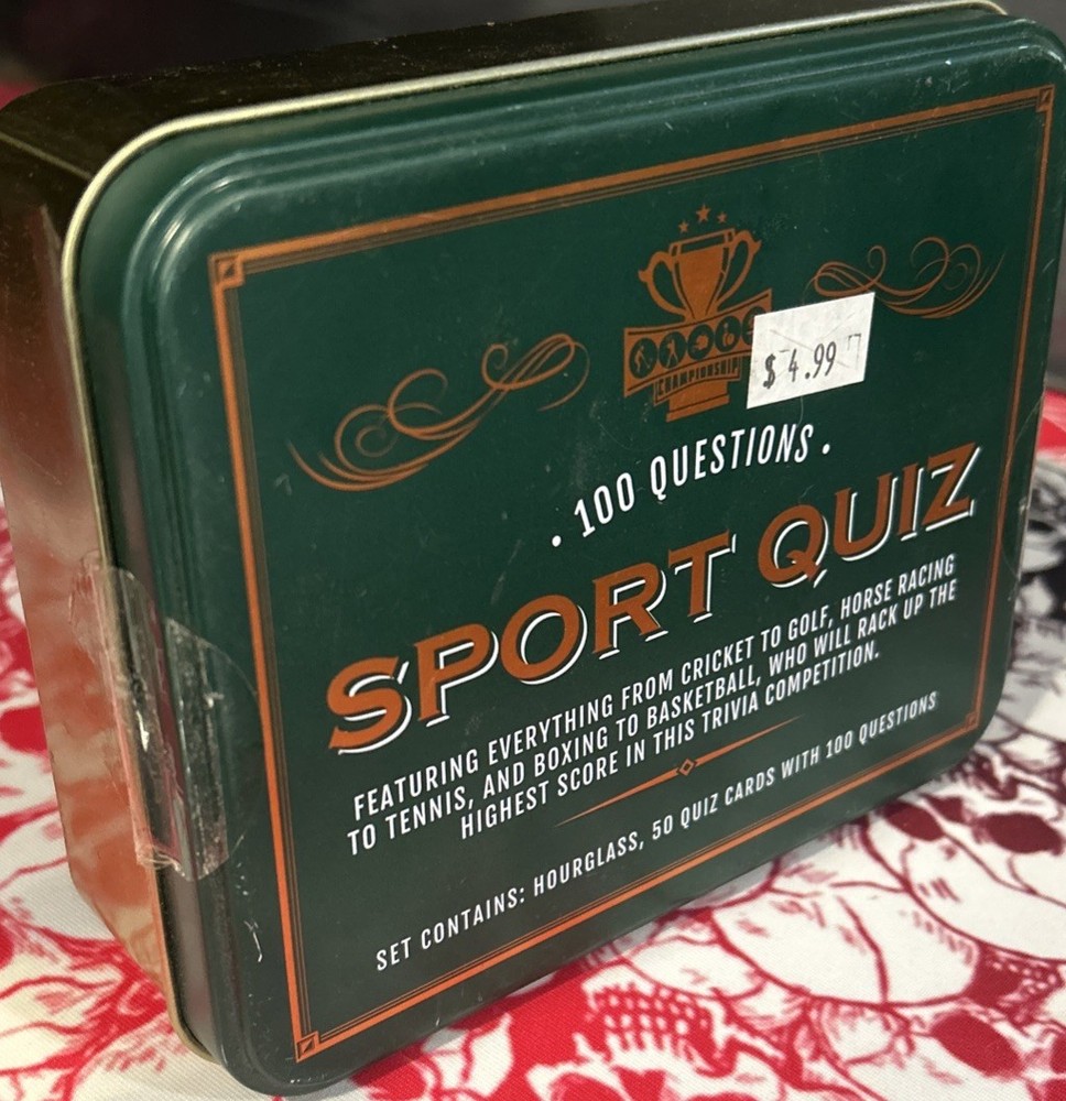 Championship Sport Quiz Game in Collectible Tin Box 100 Questions – NEW Sealed