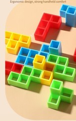 64Pcs Tetra Tower Game, Stack Attack Family Board for 2 Players Family Games,…