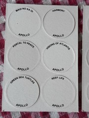 Original 90s 12 Pogs Unpunched Sheet Lot of Two Nature Graphic Apollo Hawaiian