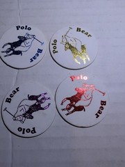 1993 Pog Pogs Lot Of 4 Polo Bear
