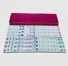 Luxury American Mahjong Set 160 Engraved Acrylic Tiles Rose Red