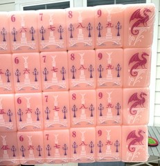 PARIS PINK Acrylic American Mahjong Tiles Set 160 Pcs US Seller Fast Ship NEW