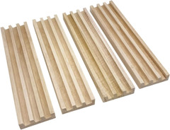 Domino Racks for Mexican Train Dominoes – Wooden Domino Holders Set of 4