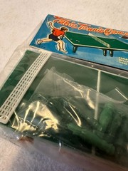 Vintage Table Tennis Game Mini Toy Set Hong Kong Hand Painted Players