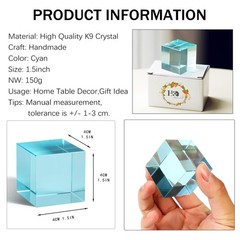 QFkris K9 Crystal Optical 1.5 inches x x inches, Sky Blue
