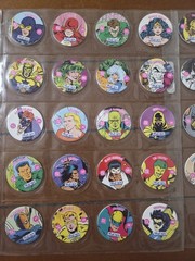 Vintage 1993 Skybox Skycaps Complete 54 POGS Set Batman Superman Flash Joker