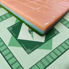 160 hand-painted oil painting style American mahjong tiles, 3 layers of acrylic.