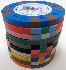 DA VINCI Unicorn Casino All Clay Poker Chip Collection of 10 chips