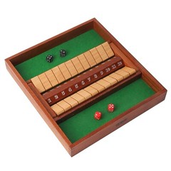 2-Player 12 Number Shut The Box Dice Game. Family Party Porch Pub Bar Board Game