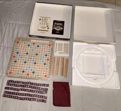 Scrabble Deluxe Edition Board Game Crossword Rotating Board 4034 1989 Complete