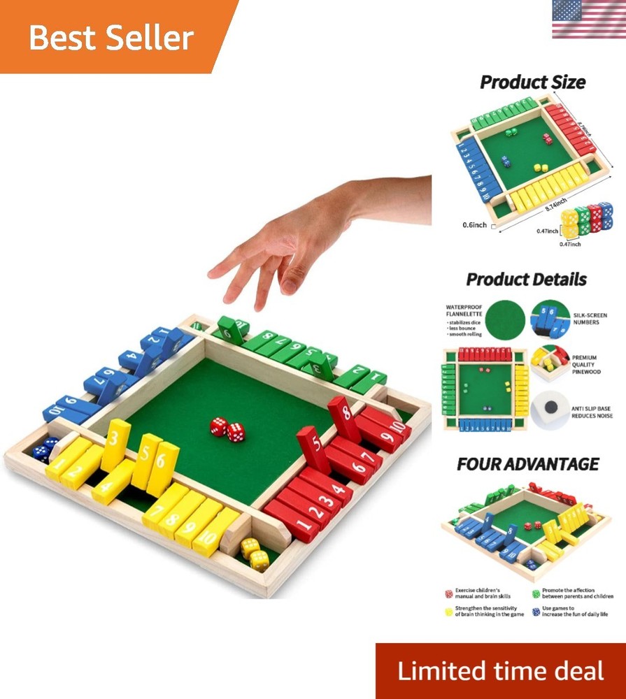 Portable Shut The Box Game – Engaging Math Fun for Home, Classroom & Parties