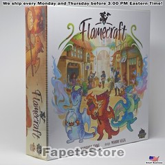 Lucky Duck Games Flamecraft – Board Game Cardboard Alchemy Standard Edition