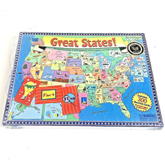 Great States Board Game Homeschool United States Map Geography Learning 1999 New