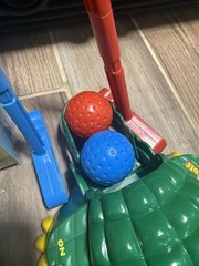 Vintage 1993 Milton Bradley Gator Golf Game Tested Works 2 Clubs 2 Balls + Instr