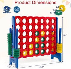 Classic Jumbo 4-to-Score Game Set – Engaging Fun for All Ages, Easy to Clean!