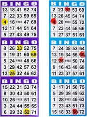 Bingo Paper Game Cards – 3 Card -100 Books of 5 Sheets
