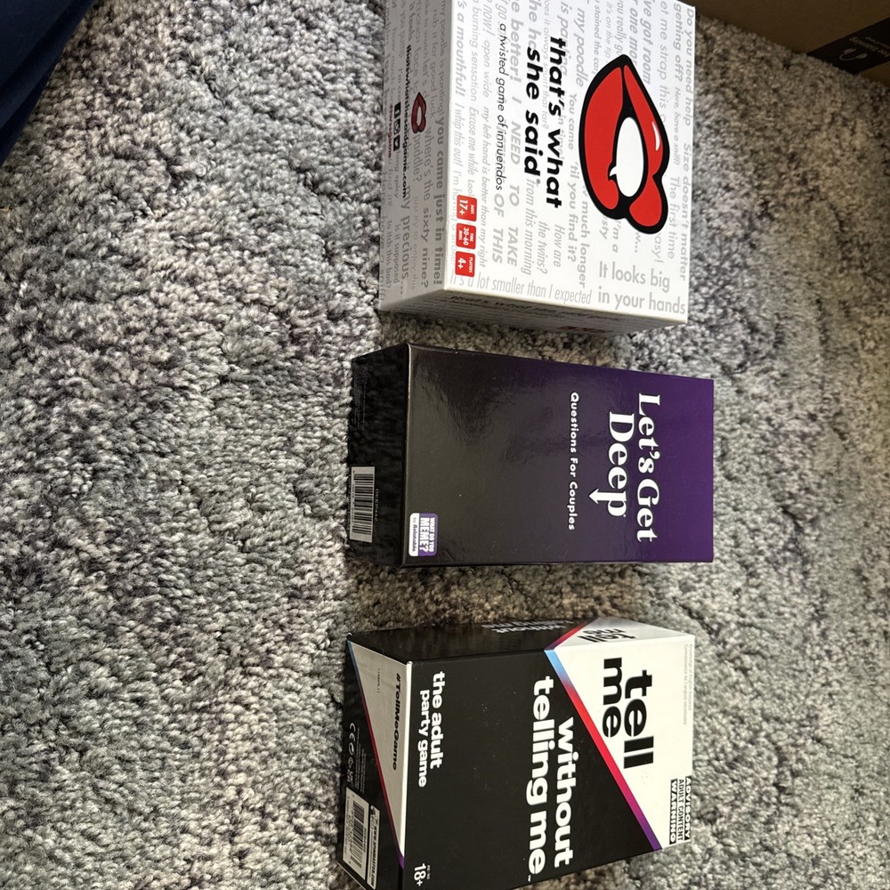 Board Games Lot Of 3 Tell Me Without… Let’s Get Deep and That’s What She Said