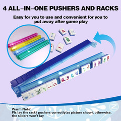 American Mahjong Game Set, Portable Carrying Bag,Acrylic 160 Tiles,Western Mahjo