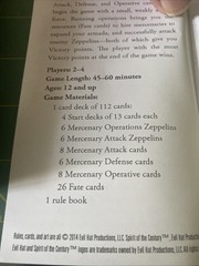 Zeppelin Attack! Card Game by Evil Hat Productions (complete)