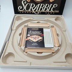 Milton Bradley 1989 #4034 Scrabble Deluxe Edition Board Game Complete Turntable